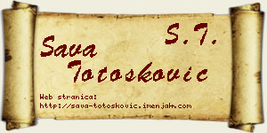 Sava Totošković vizit kartica
